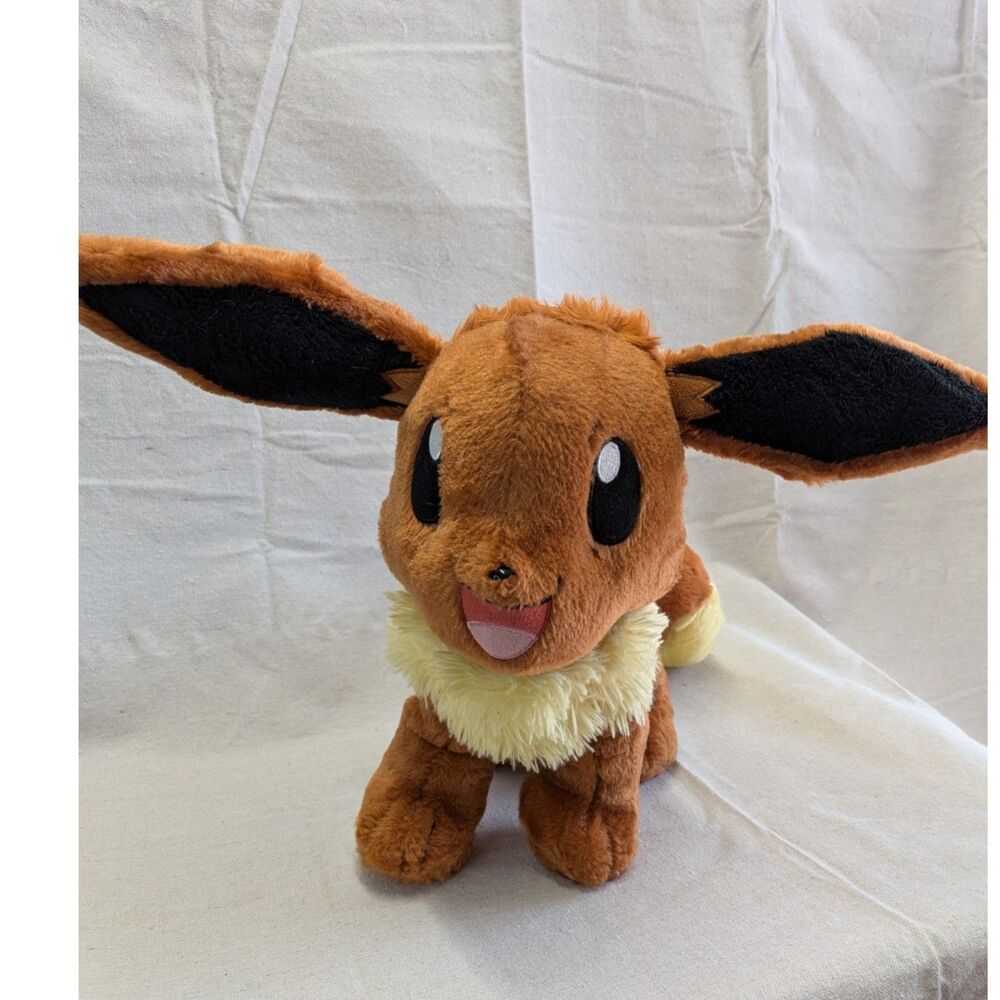 2017 Build A Bear Pokemon Eevee Plush 16" Brown Stuffed Animal BAB Nintendo